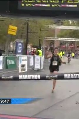 D Berdan Winning the 2013 Baltimore Marathon