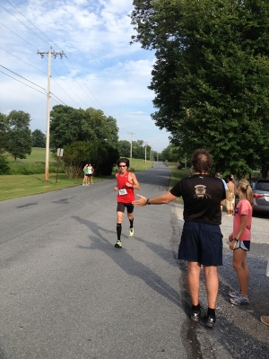 Greg Heading to the finish